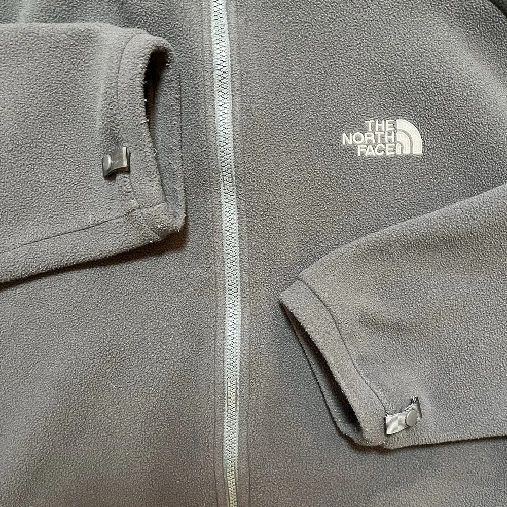 The North Face Jacket Mens XXL Gray Fleece Full Zip Sweater Preppy Coat 2XL READ